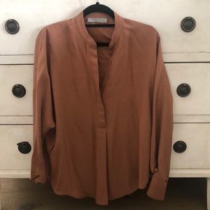 New never worn Vince rust blouse.